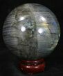 Flashy Labradorite Sphere - Great Color Play #32069-1